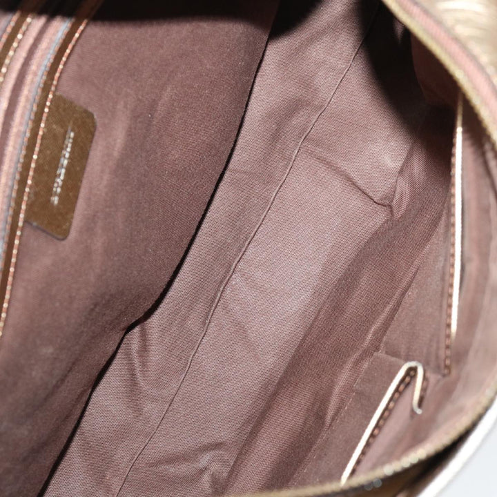 Burberry Nova Check Hand Bag Canvas Beige Auth 72466