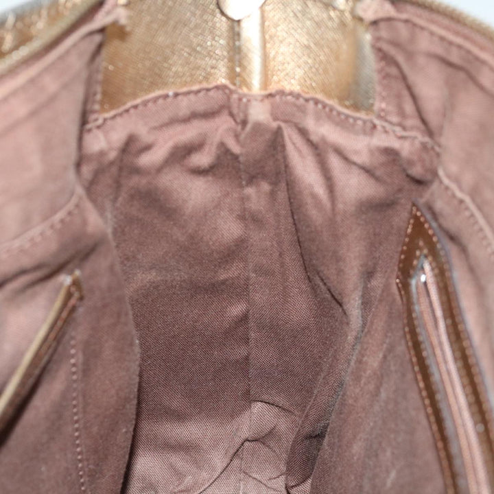 Burberry Nova Check Hand Bag Canvas Beige Auth 72466