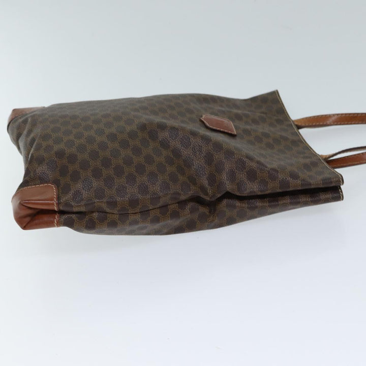 Celine Macadam Canvas Hand Bag PVC Brown Auth 72485