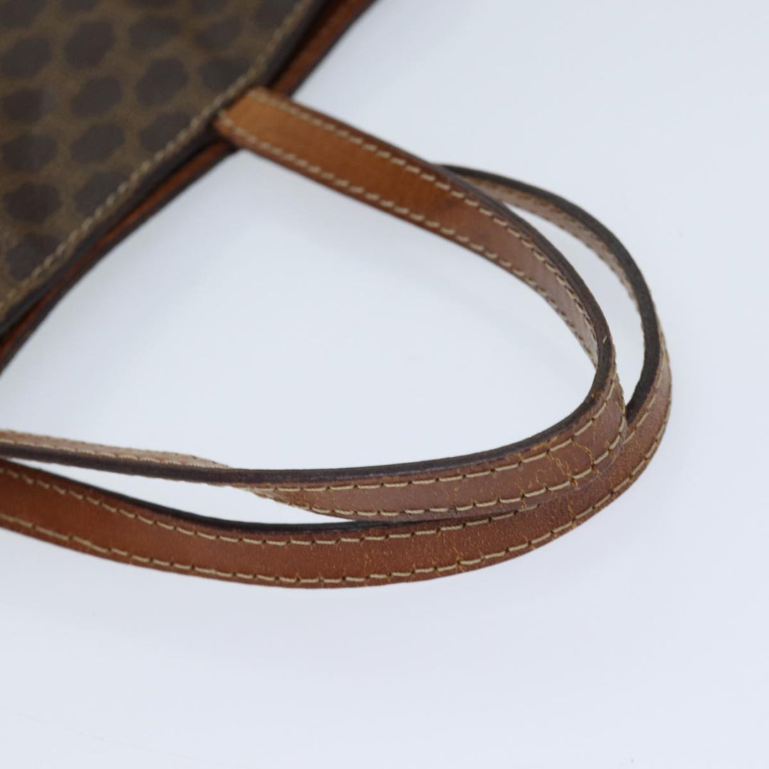 Celine Macadam Canvas Hand Bag PVC Brown Auth 72485