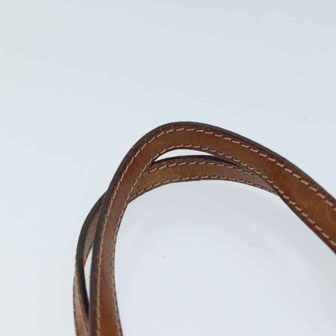 Celine Macadam Canvas Hand Bag PVC Brown Auth 72485