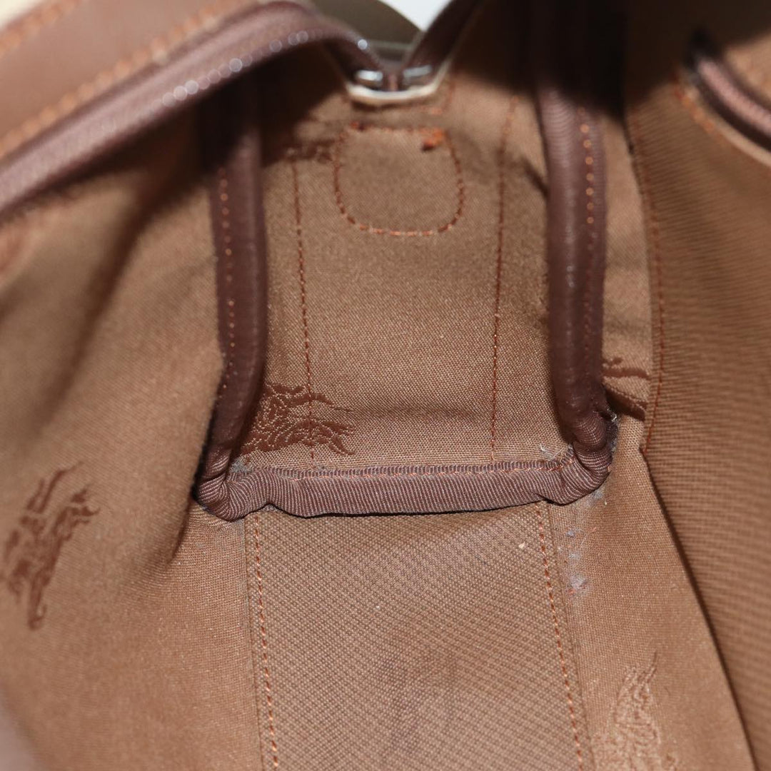 Burberry Nova Check Shoulder Bag Canvas Beige Auth 72502