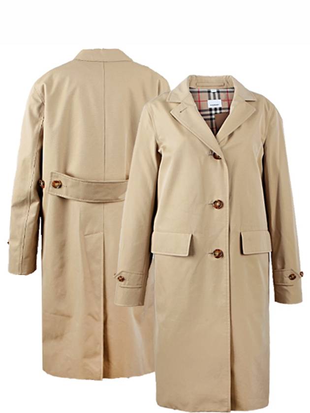 Burberry Farringdon Gabardine Wrap Trench Coat Beige