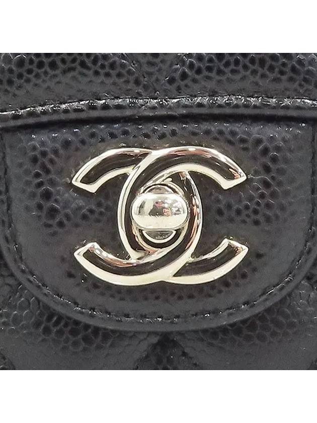 A01112 Caviar Classic Medium M Size Flap Chain Shoulder Bag Chanel