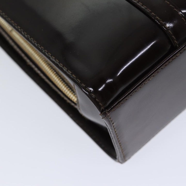 Chloe Hand Bag Enamel Brown 72577