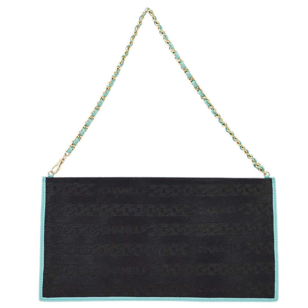 Top Quality Chanel Black Pony hair Chain Handbag