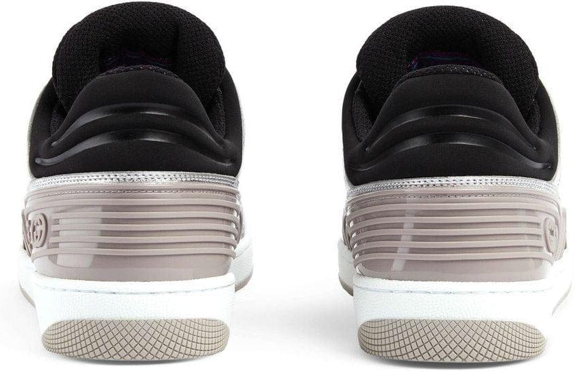 ELEVATE ANY LOOK WITH THIS METALLIC-LEATHER SNEAKER.