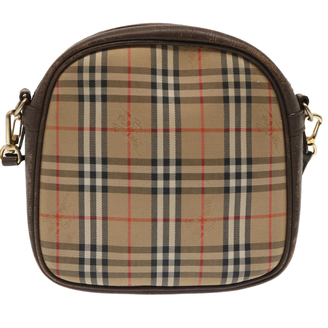 BurberrySs Nova Check Shoulder Bag Canvas Beige Auth 72616