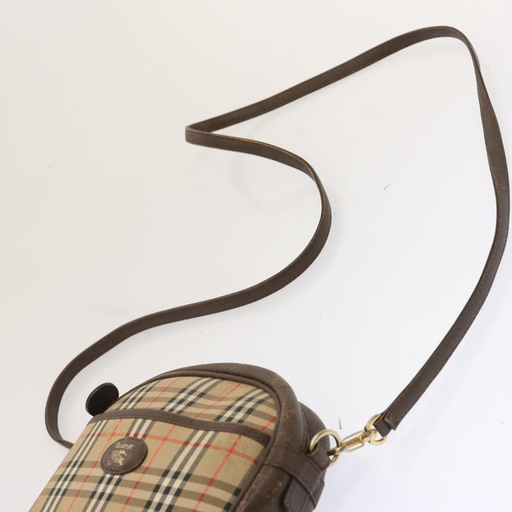 BurberrySs Nova Check Shoulder Bag Canvas Beige Auth 72616