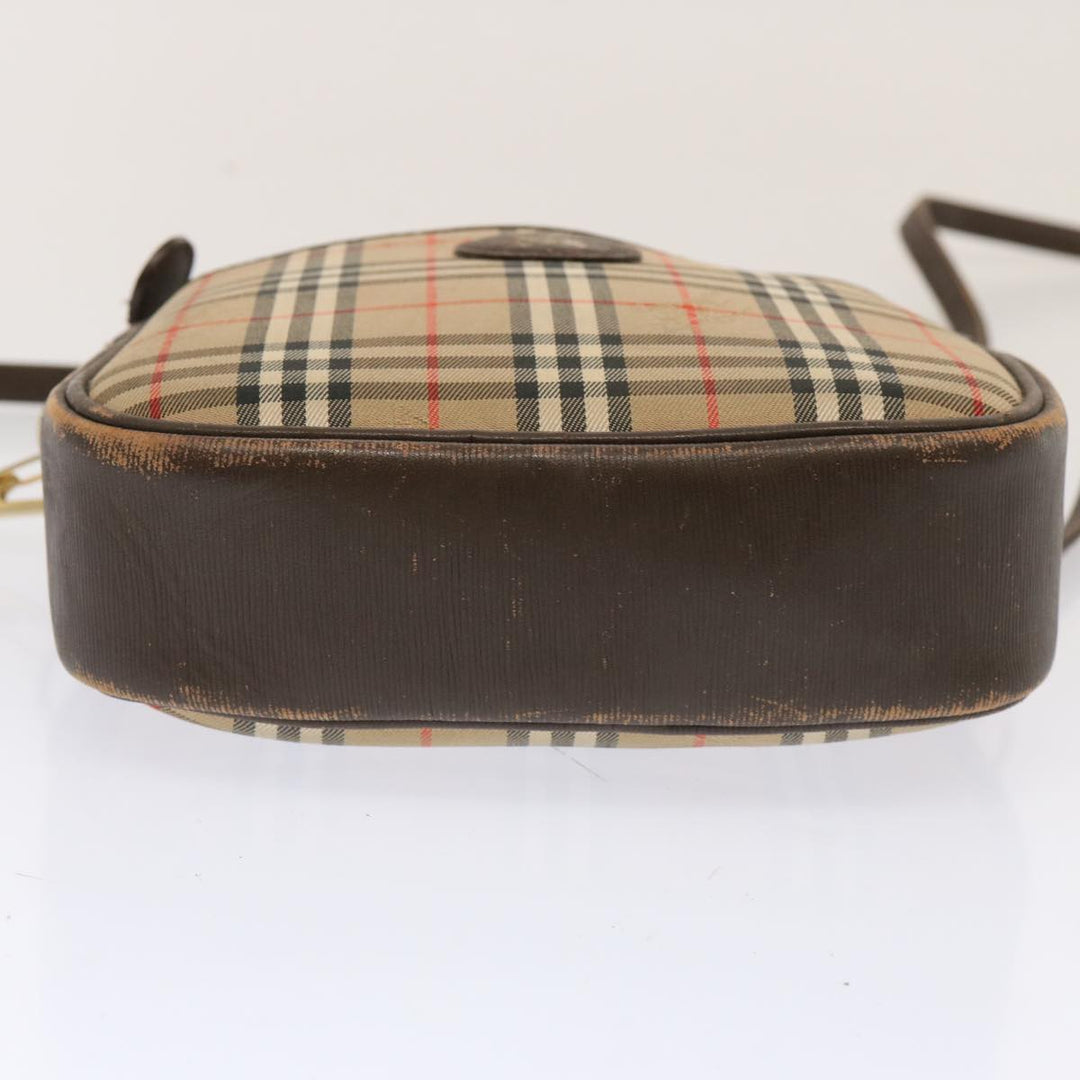 BurberrySs Nova Check Shoulder Bag Canvas Beige Auth 72616