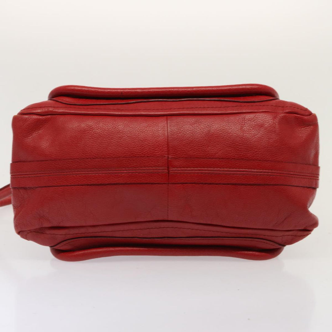 Chloe Paraty Hand Bag Leather 2way Red 72667