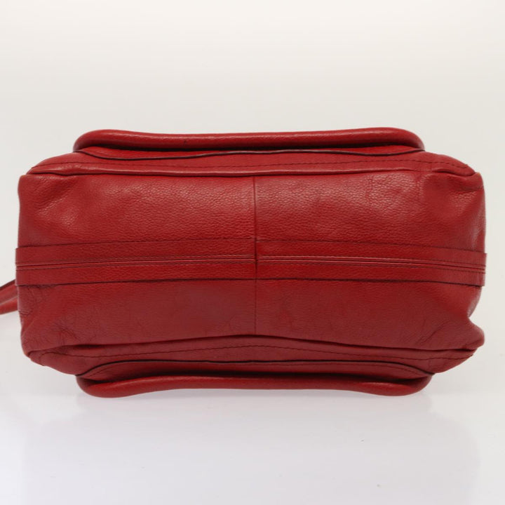 Chloe Paraty Hand Bag Leather 2way Red 72667
