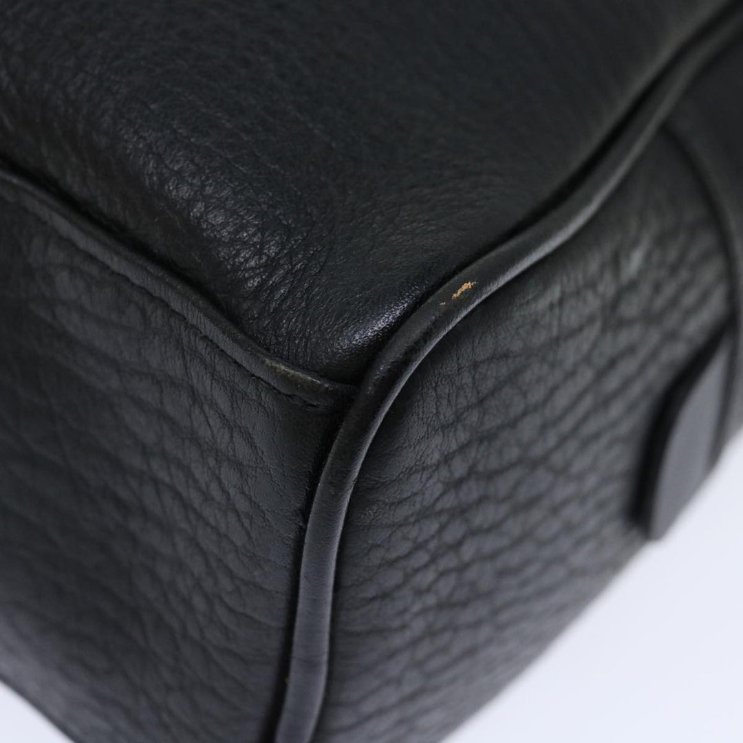 BurberrySs Shoes case Hand Bag Leather Black Auth 72670