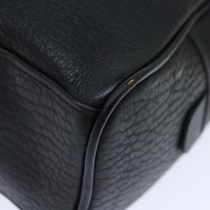 BurberrySs Shoes case Hand Bag Leather Black Auth 72670