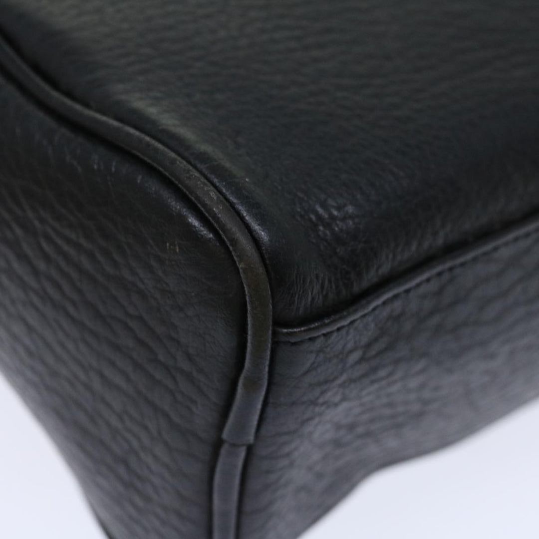 BurberrySs Shoes case Hand Bag Leather Black Auth 72670