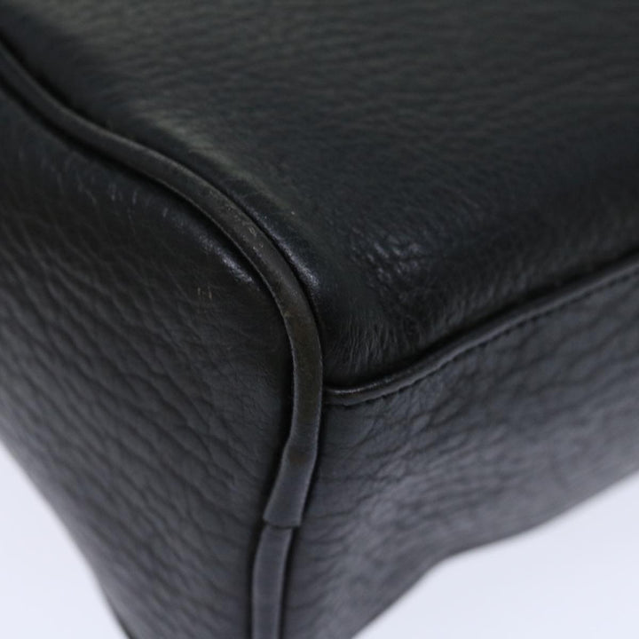 BurberrySs Shoes case Hand Bag Leather Black Auth 72670