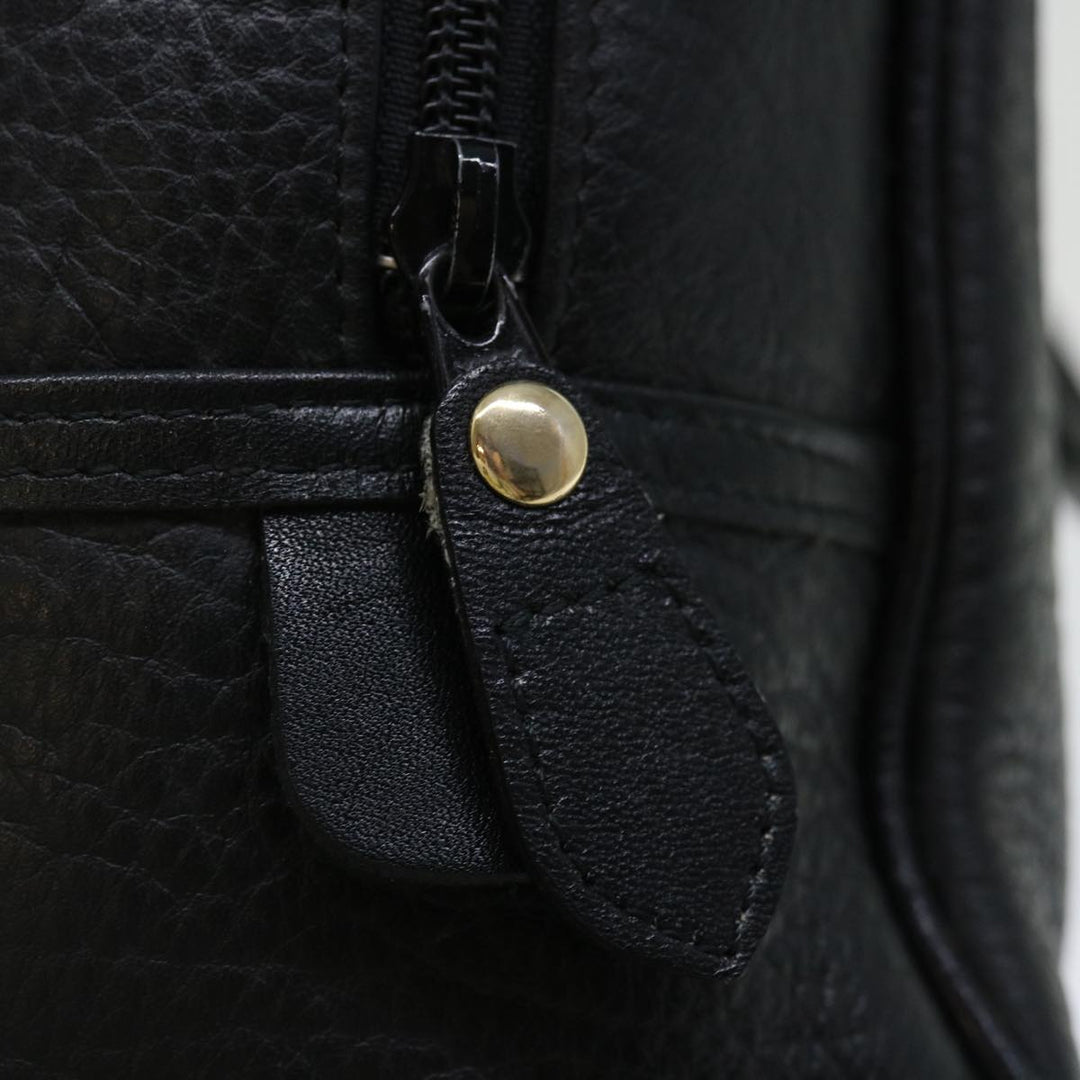 BurberrySs Shoes case Hand Bag Leather Black Auth 72670