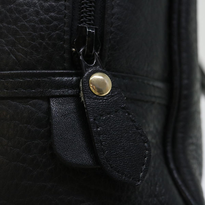 BurberrySs Shoes case Hand Bag Leather Black Auth 72670