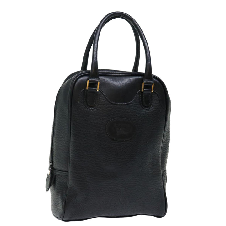 BurberrySs Shoes case Hand Bag Leather Black Auth 72670