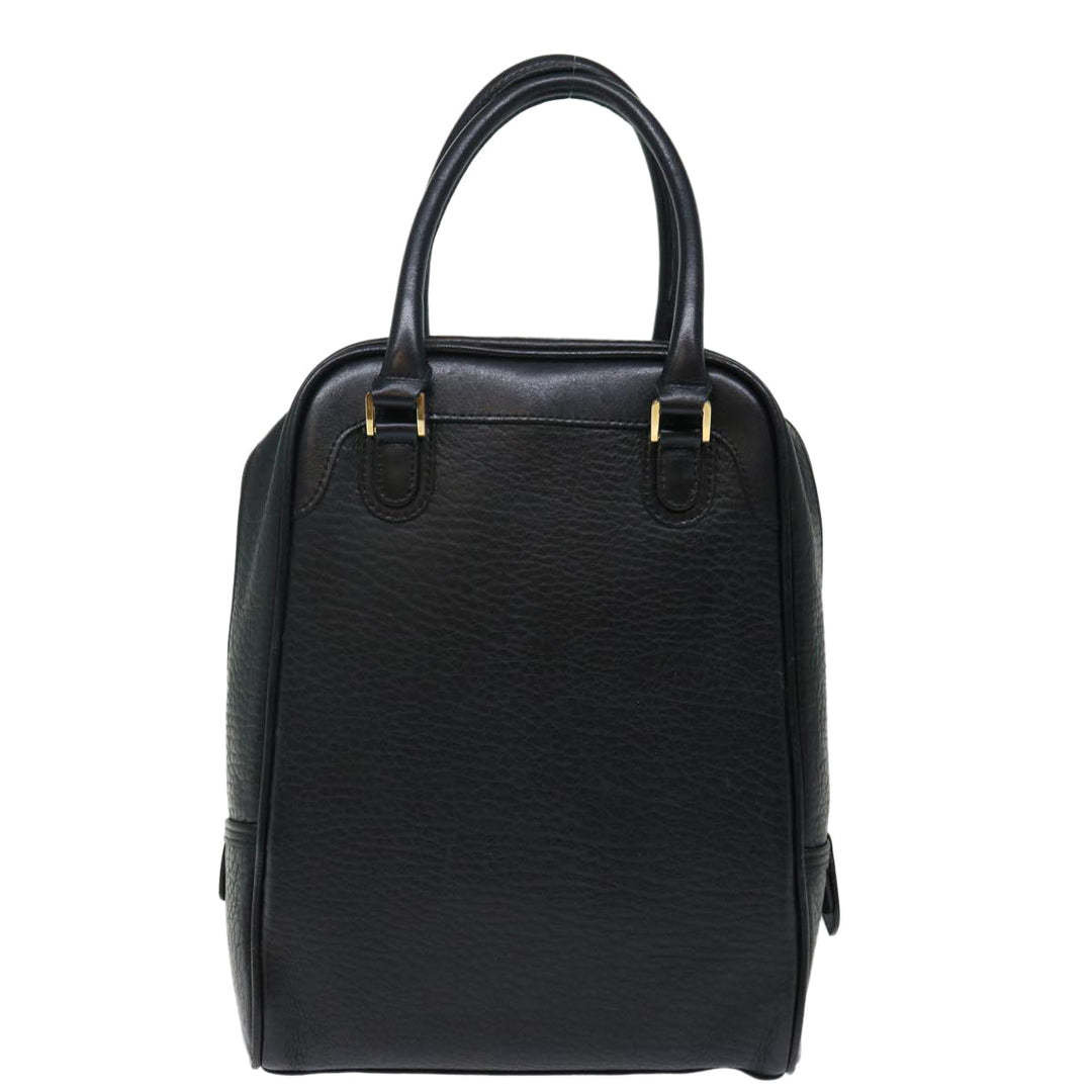 BurberrySs Shoes case Hand Bag Leather Black Auth 72670