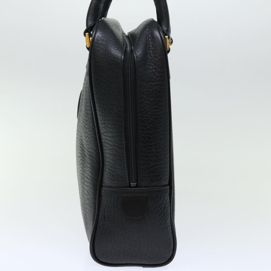 BurberrySs Shoes case Hand Bag Leather Black Auth 72670