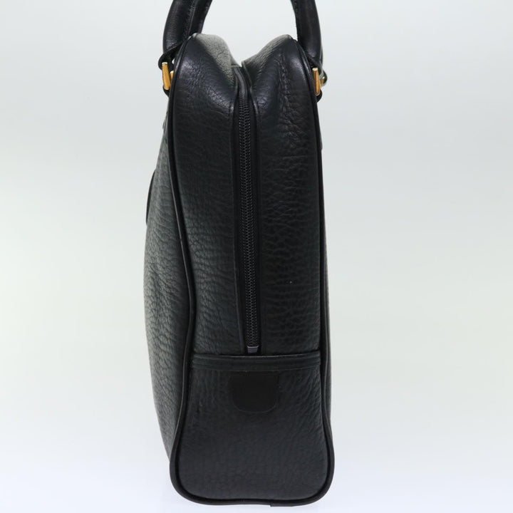 BurberrySs Shoes case Hand Bag Leather Black Auth 72670
