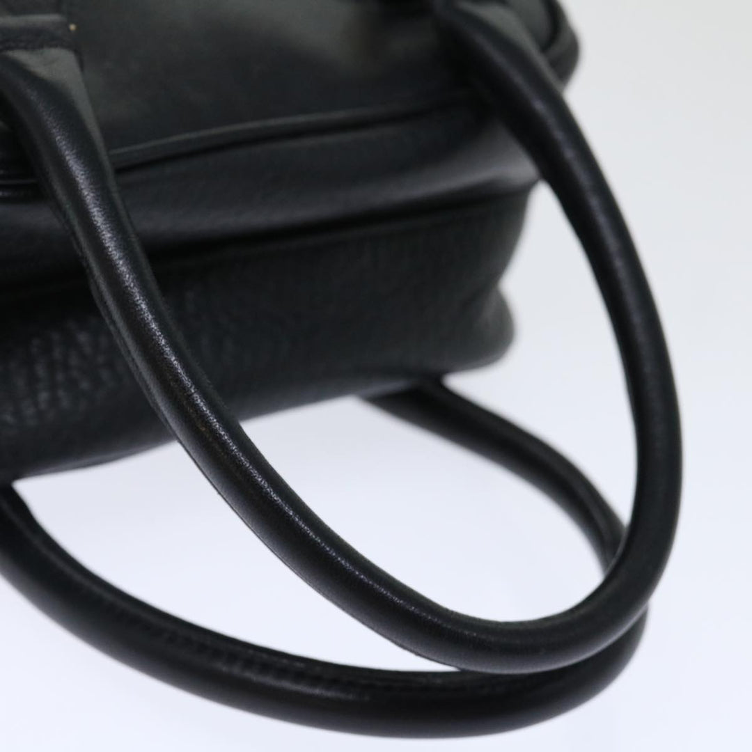 BurberrySs Shoes case Hand Bag Leather Black Auth 72670