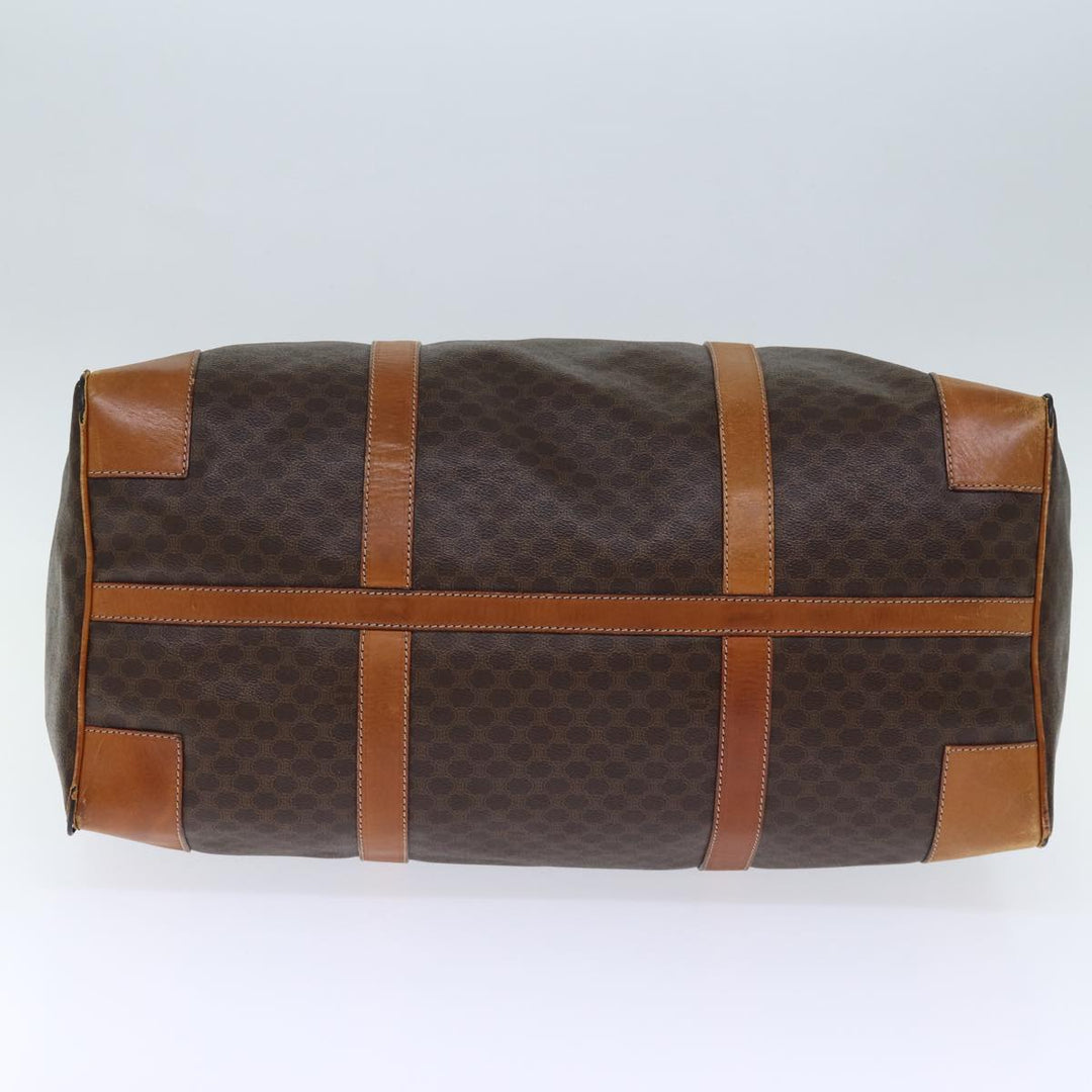 Celine Macadam Canvas Boston Bag PVC Brown  72705