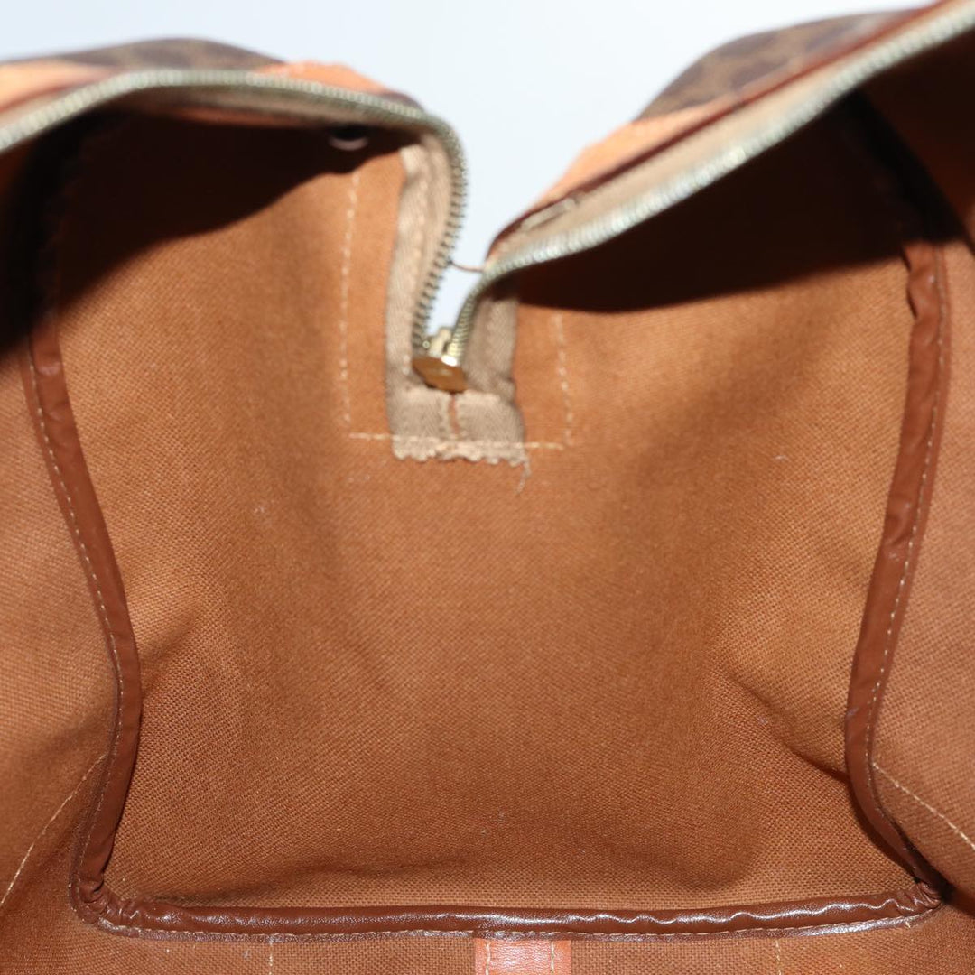 Celine Macadam Canvas Boston Bag PVC Brown  72705