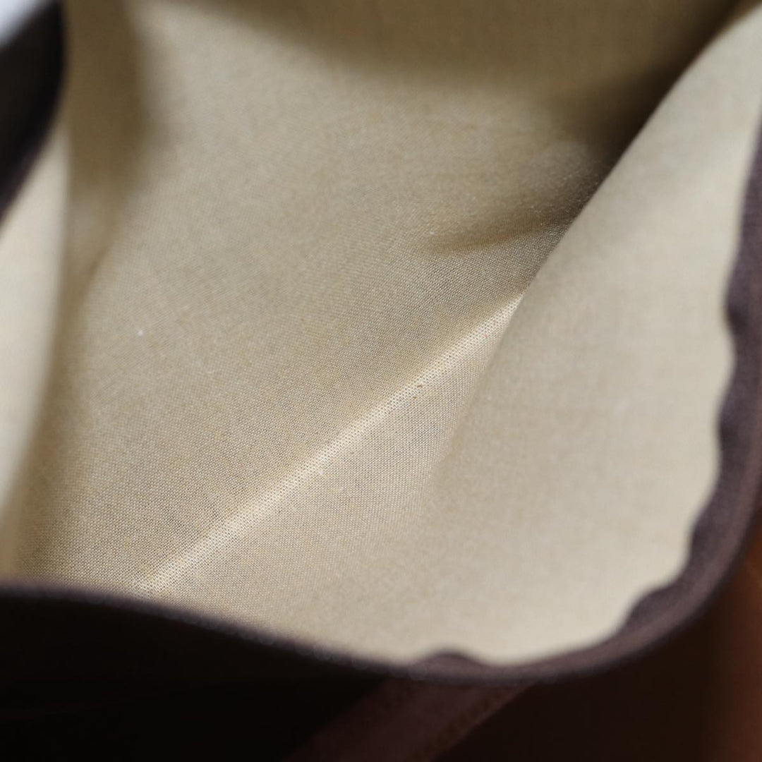 Celine Macadam Canvas Boston Bag PVC Brown  72705