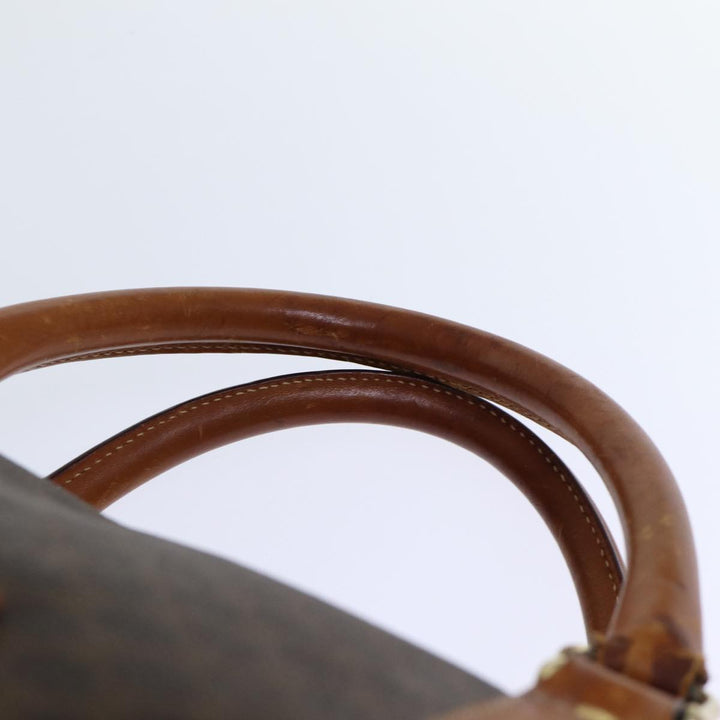 Celine Macadam Canvas Boston Bag PVC Brown  72705