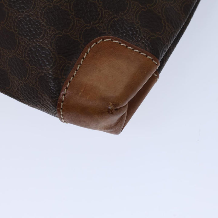 Celine Macadam Canvas Hand Bag PVC Brown Auth 72761