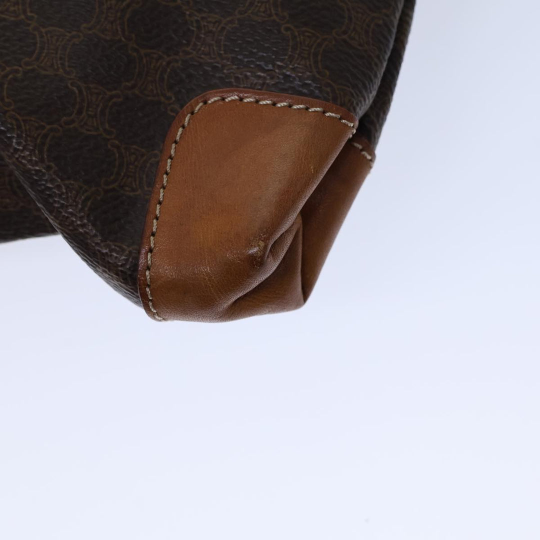 Celine Macadam Canvas Hand Bag PVC Brown Auth 72761