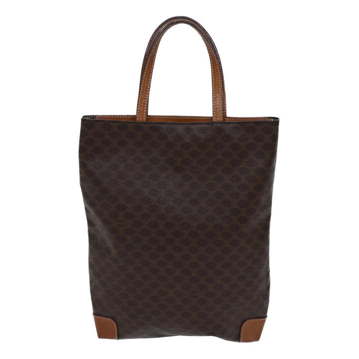 Celine Macadam Canvas Hand Bag PVC Brown Auth 72761