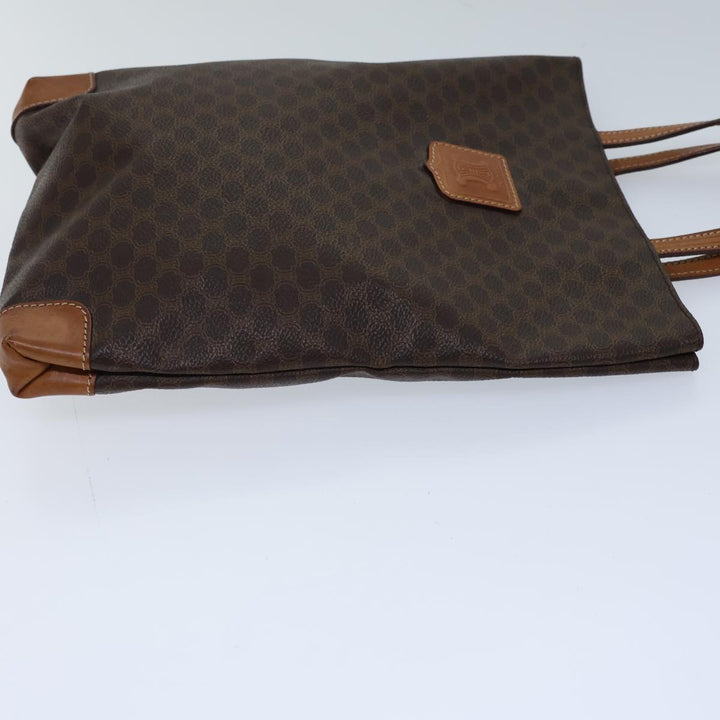 Celine Macadam Canvas Hand Bag PVC Brown Auth 72761