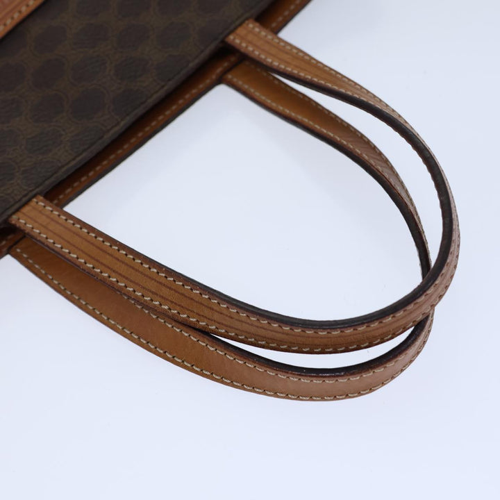 Celine Macadam Canvas Hand Bag PVC Brown Auth 72761