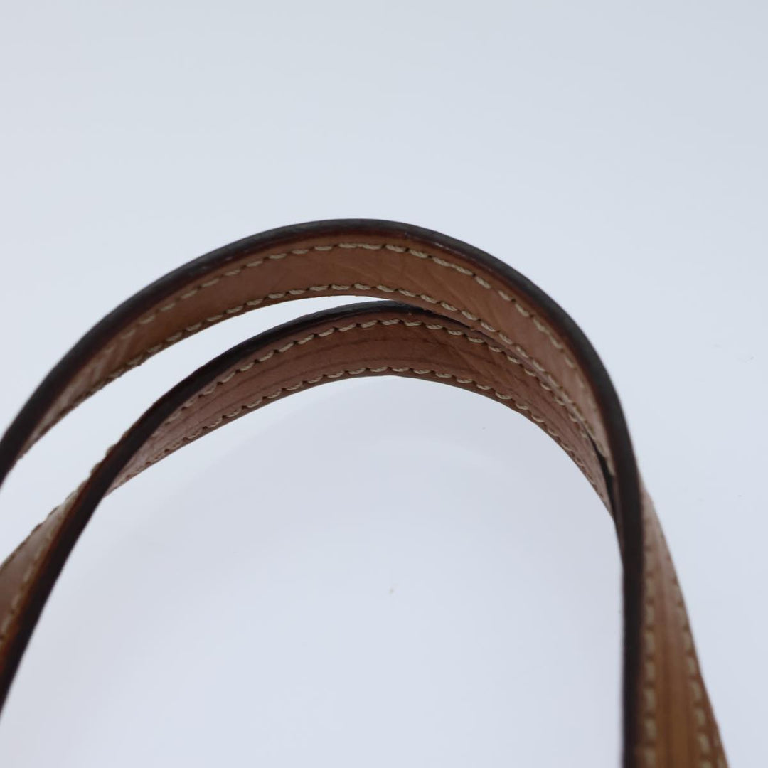 Celine Macadam Canvas Hand Bag PVC Brown Auth 72761