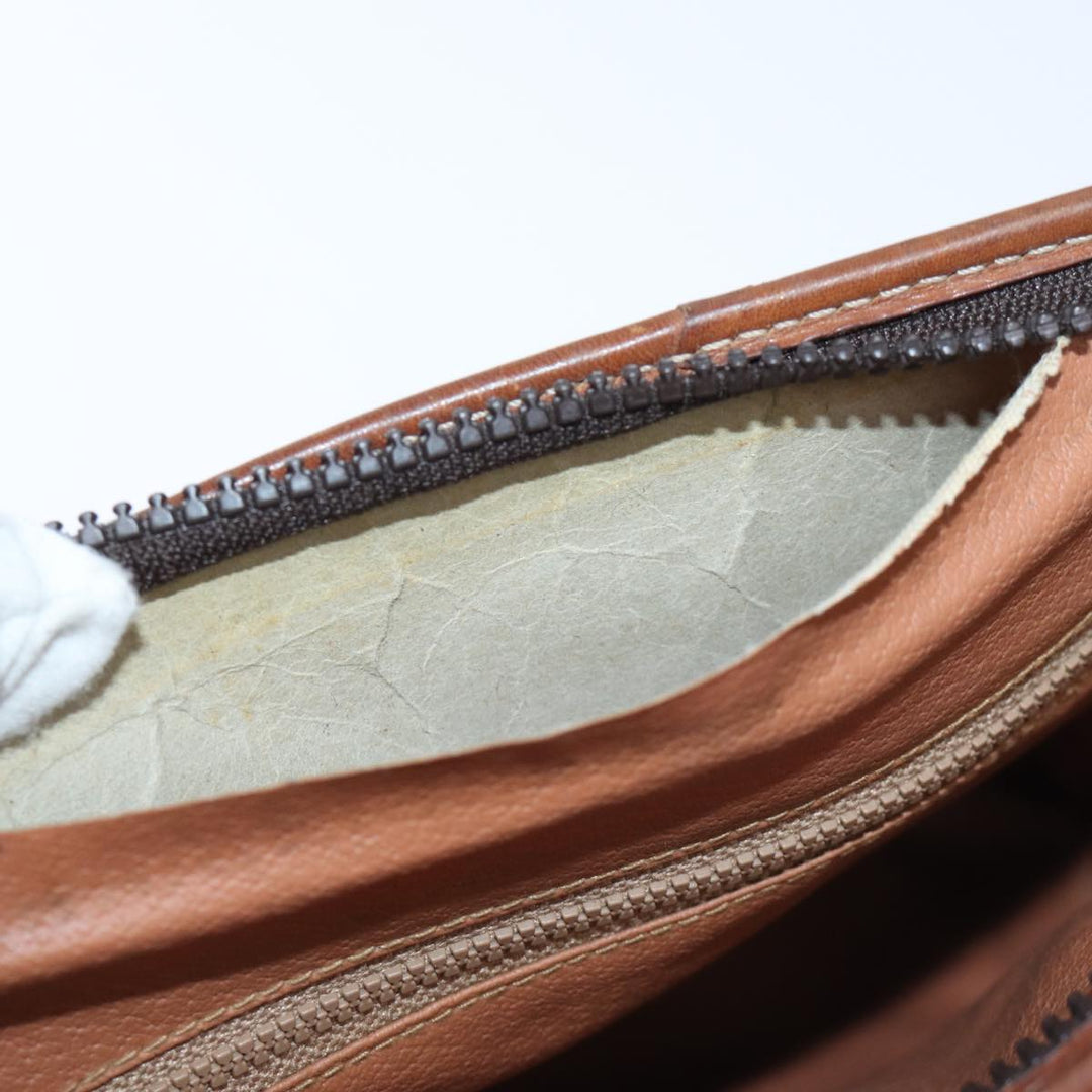 Celine Macadam Canvas Clutch Bag PVC Brown Auth 72806