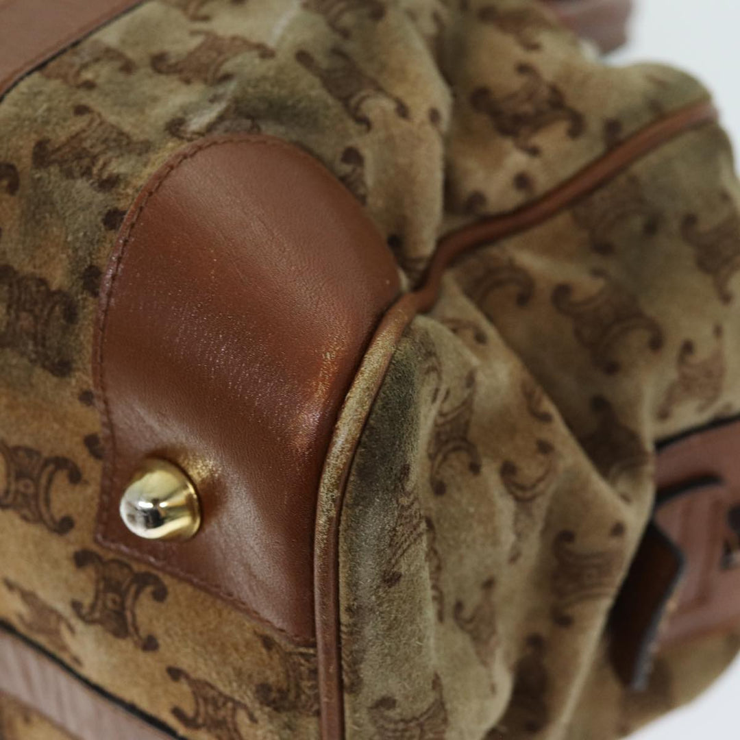 Celine Macadam Canvas Boston Bag Beige  72834