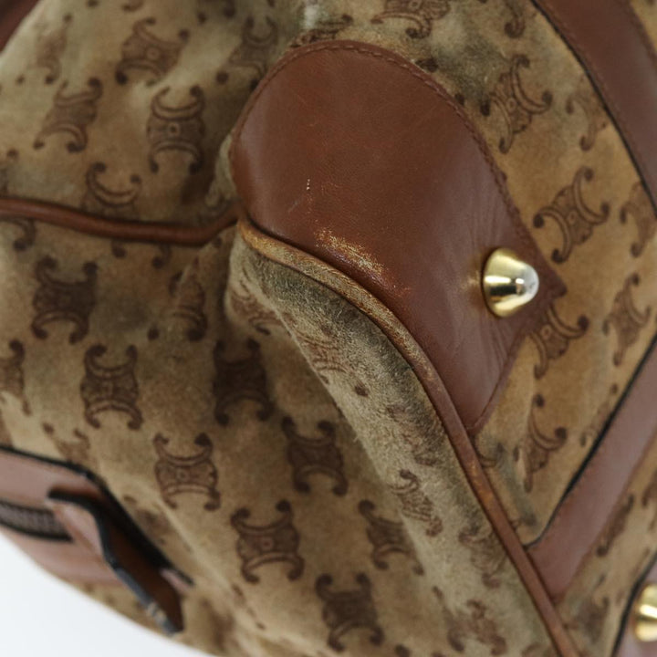 Celine Macadam Canvas Boston Bag Beige  72834