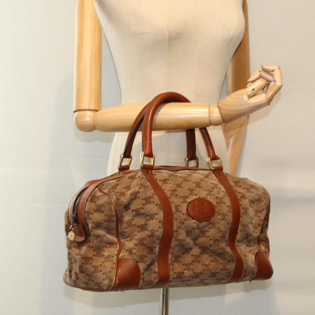 Celine Macadam Canvas Boston Bag Beige  72834