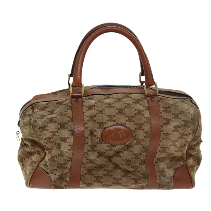Celine Macadam Canvas Boston Bag Beige  72834
