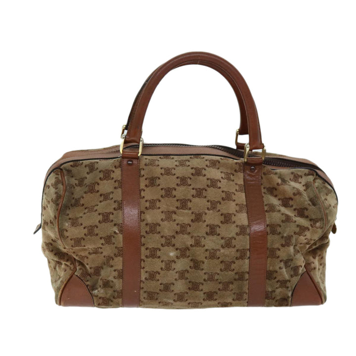 Celine Macadam Canvas Boston Bag Beige  72834