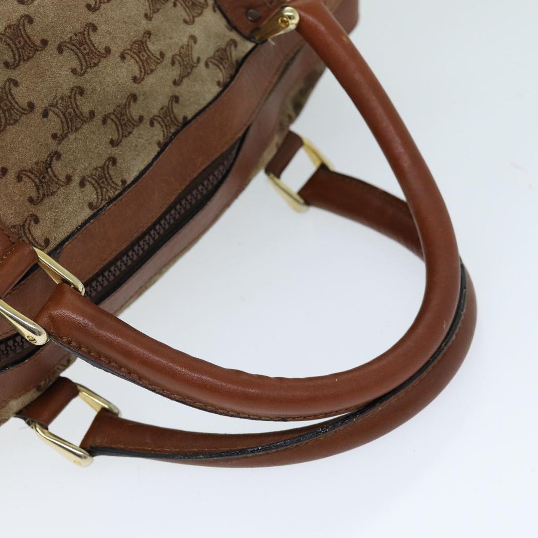 Celine Macadam Canvas Boston Bag Beige  72834