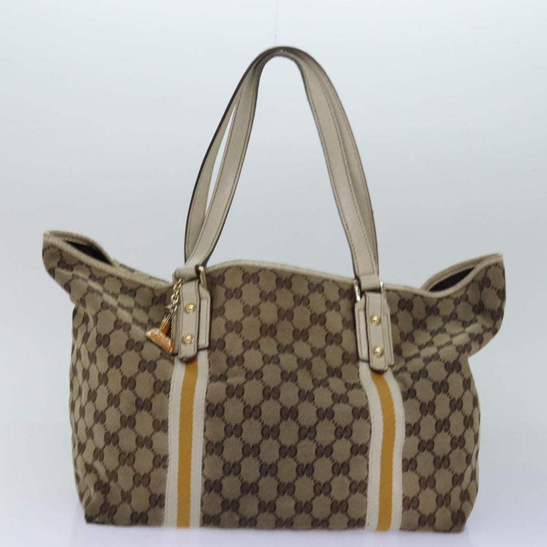 BURBERRY Top Quality Celine Gucci GG Canvas Shoulder Bag Leather 3Set Beige Black Auth 72897