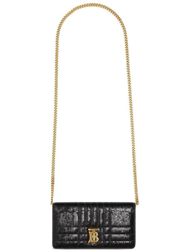 Burberry WoMen's Lola Sequin Chain Shoulder Bag Black