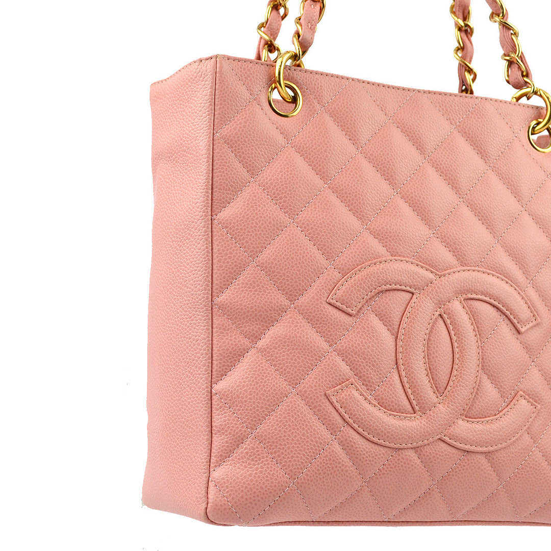 Top Quality Chanel Pink Caviar Petite Shopping Tote PST Tote Bag
