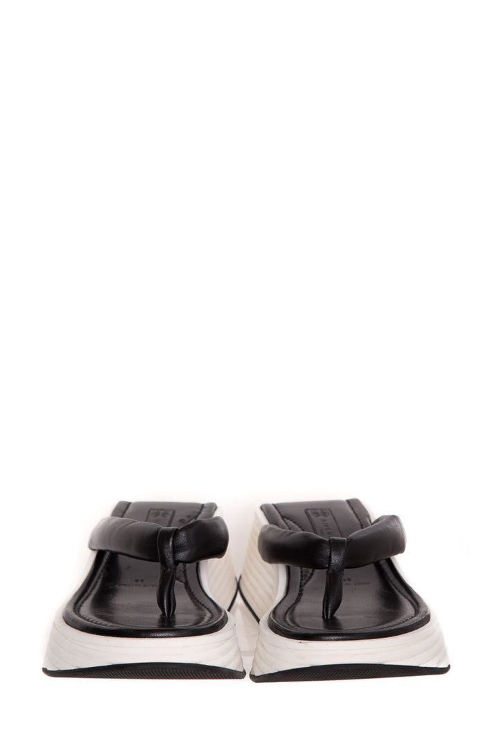 Givenchy Black & White Leather Sandals SZ 39