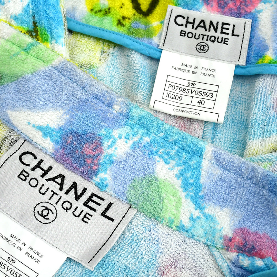 Top Quality Chanel Setup Sleeveless Vest Jacket Skirt Blue 97P #40