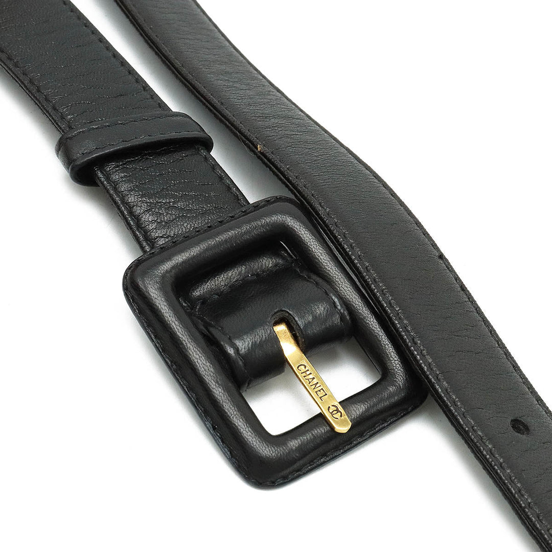 Top Quality Chanel MATRACE COCOMARK WESTBACK PORTCHE Belt BACK 2WAY CRACKBACK LEADER BLACK BLACK GOLD WORKSHOP #65